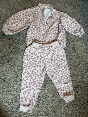 Kids Pink Leopard Print Set
